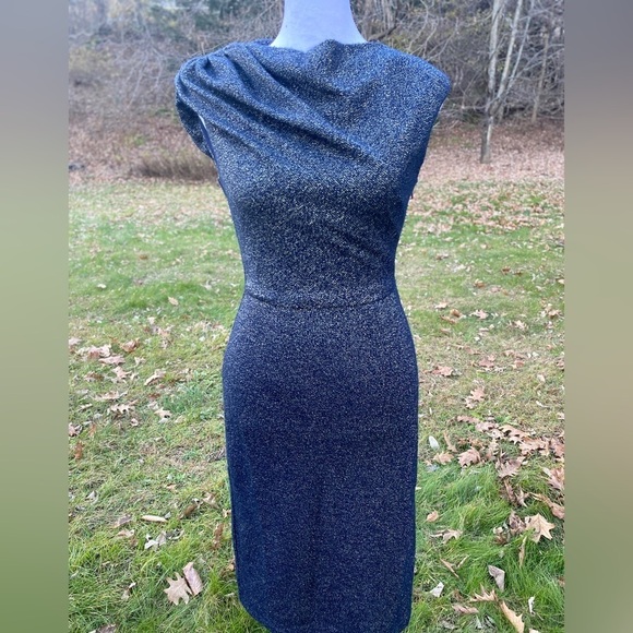 THML Dress Navy gold sparkles Women’s XSmall - Picture 2 of 10